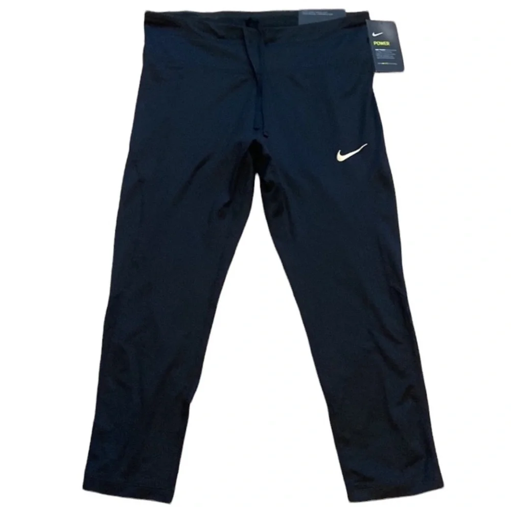 Nike Power Running Tight Black Size L New - Picture 2 of 8